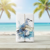 Ocean Breeze: Waterverf Zeemeeuw Theedoek