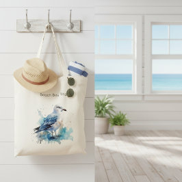 Ocean Breeze: Waterverf Zeemeeuw Tote Bag
