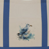 Ocean Breeze: Waterverf Zeemeeuw Tote Bag