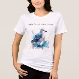 Ocean Breeze: Waterverf Zeemeeuw Tri-Blend Shirt
