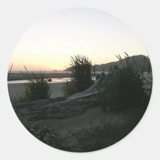 Ocean Breezes Ronde Sticker (Voorkant)