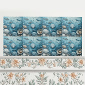 Ocean Bubble Aquatic Fish Seashell Underwater Art Tegeltje