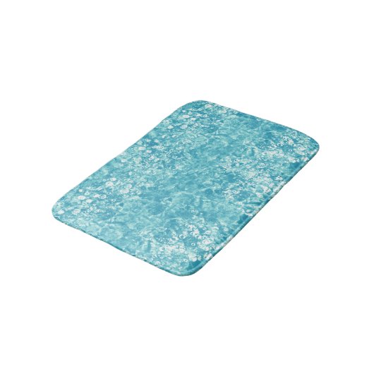 Ocean Bubbles and Currents, Blue Bath Mat (Gekanteld)