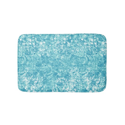 Ocean Bubbles and Currents, Blue Bath Mat (Voorkant)