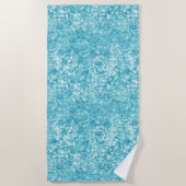 Ocean Bubbles and Currents, Blue Beach Towel Strandlaken (Voorkant)