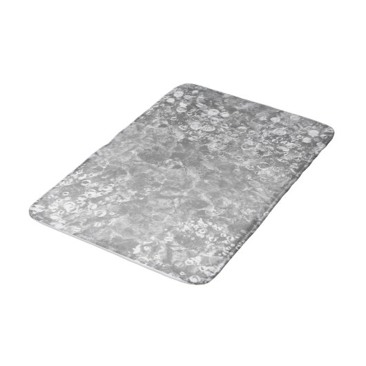 Ocean Bubbles & Currents Grey Bath Mat (Gekanteld)