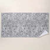 Ocean Bubbles & Currents Silver Beach Towel Strandlaken (Voorkant)