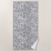 Ocean Bubbles & Currents Silver Beach Towel Strandlaken (Voorkant)