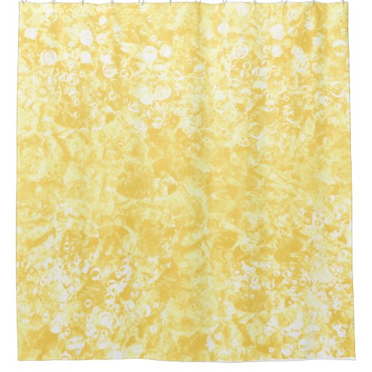 Ocean Bubbles & Currents Yellow Shower Curtain Douchegordijn (Voorkant)