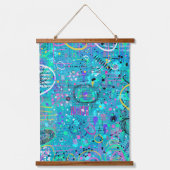 Ocean Bubbles: Maximalist Art Hangend Wandkleed (Voorkant)
