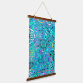 Ocean Bubbles: Maximalist Art Hangend Wandkleed (Gebogen)