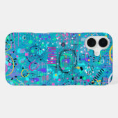 Ocean Bubbles: Maximalist Art iPhone Hoesje (Achterkant horizontaal)