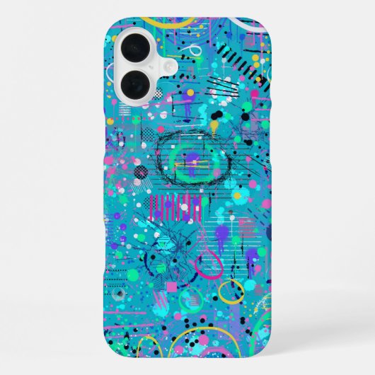 Ocean Bubbles: Maximalist Art iPhone Hoesje (Achterkant)