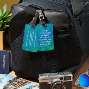 Ocean Calm & New Beginnings – Blauwgroen Zeemeermi Bagagelabel