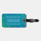 Ocean Calm & New Beginnings – Blauwgroen Zeemeermi Bagagelabel (Achterkant horizontaal)