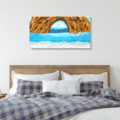 Ocean, Canyon en Mountains Digital Art Canvas Afdruk (Insitu (Slaapkamer))