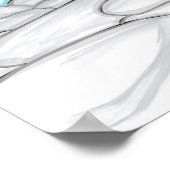 Ocean, Canyon en Mountains Digital Art Poster (Hoek)