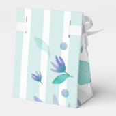 Ocean Caribbean Blauw Groene Waterverf Bloemen Bedankdoosjes (Achterkant)