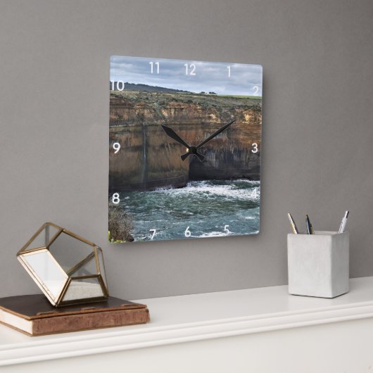 Ocean Carved Wonders Vierkante Klok (Kantoor)