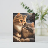 Ocean Cats Valentijn/Jubileum Greeting Briefkaart (Staand voorkant)