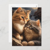 Ocean Cats Valentijn/Jubileum Greeting Briefkaart (Voorkant / Achterkant)