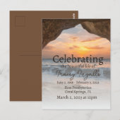 Ocean Cave Beach Celebration of Life Briefkaart (Voorkant / Achterkant)