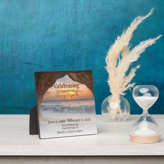 Ocean Cave Beach Celebration of Life Fotoplaat (Insitu)