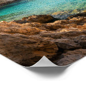 Ocean Cave View Mediterranean Poster - Turquoise (Hoek)