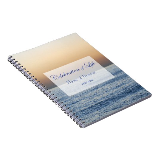 Ocean Celebration of Life Memorial Guest Book Notitieboek (Rechterzijde)