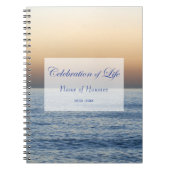 Ocean Celebration of Life Memorial Guest Book Notitieboek (Voorkant)