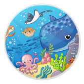 Ocean Character Keramische Deurknop Knop (Voorkant)