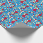 ocean christmas octopus mailbox santa jellyfish cadeaupapier (Hoek)