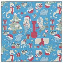 Ocean Christmas zeemeermin zeepaardje Santa Jellyf