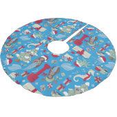 Ocean Christmas Zwarte Zeemeermin Zeepaardkwal Kerstboom Rok (Gekanteld)