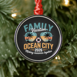 Ocean City Beach Metalen Ornament