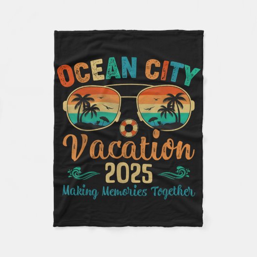 Ocean City Beach Vacation 2025 Friends Family Summ Fleece Deken (Voorkant)