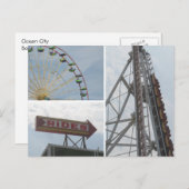 Ocean City Boardwalk Rides Briefkaart (Voorkant / Achterkant)