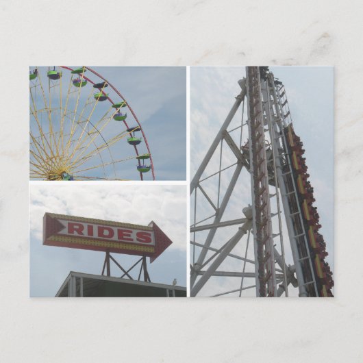 Ocean City Boardwalk Rides Briefkaart (Voorkant)