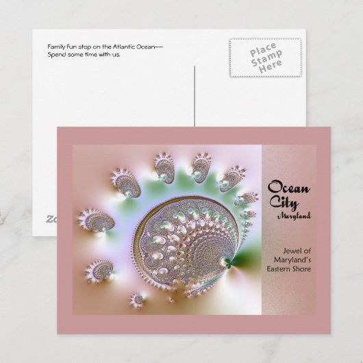 Ocean City, Briefkaart van Maryland (Voorkant / Achterkant)