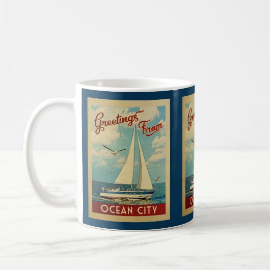 Ocean City Coffee Mok Sailboat  New Jersey (Links)