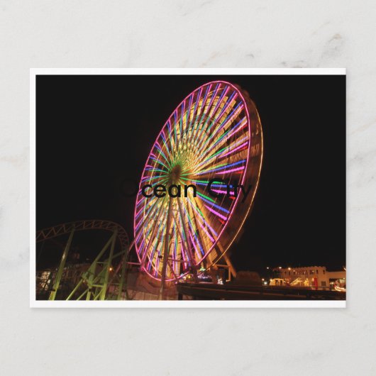 Ocean City ferris Briefkaart (Voorkant)