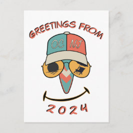 Ocean City glimlach Briefkaart