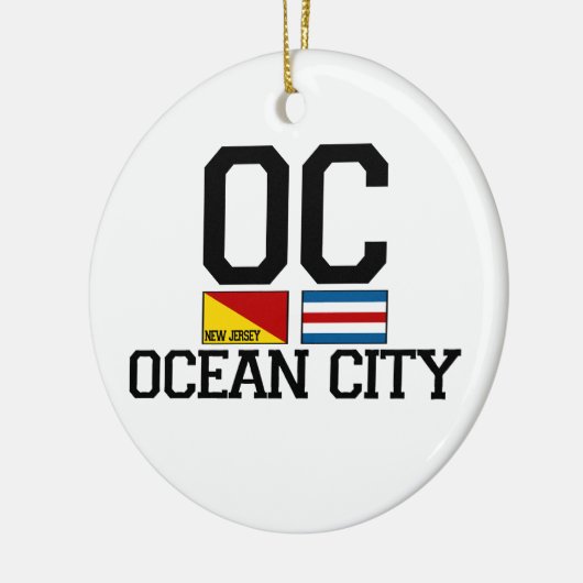 Ocean City. Keramisch Ornament (Links)