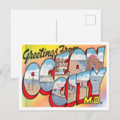 Ocean City, Maryland Big Letters Briefkaart (Voorkant / Achterkant)