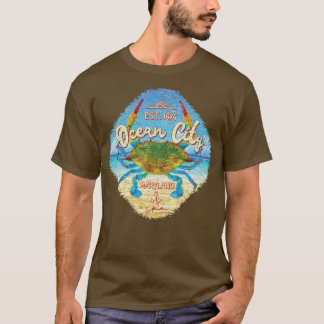 Ocean City Maryland Blue Crab op strand T-shirt