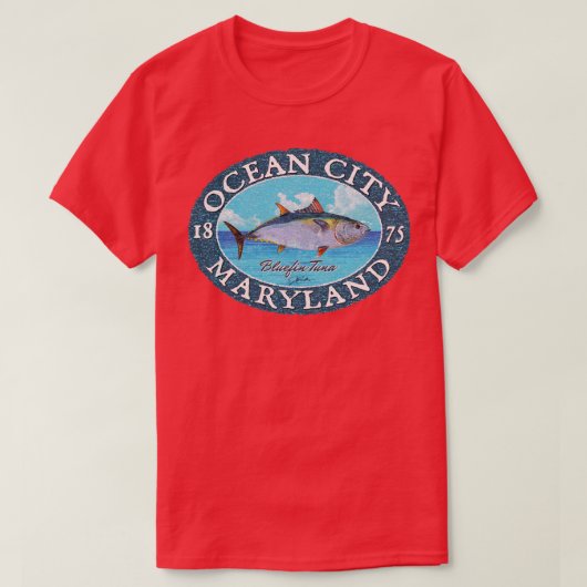 Ocean City Maryland Bluefin Tuna T-shirt (Design voorkant)