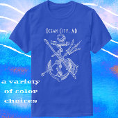 Ocean City Maryland Boat Anker Nautische Reizen T-shirt