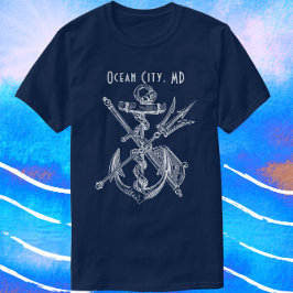 Ocean City Maryland Boat Anker Nautische Reizen T-shirt