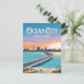 Ocean City Maryland Briefkaart (Staand voorkant)