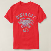 Ocean City Maryland Chesapeake Blue Crab T-shirt (Design voorkant)